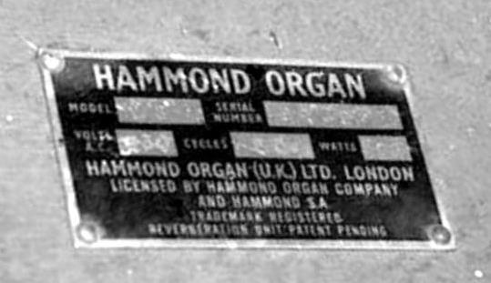 Hammond Organ Parts